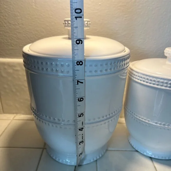 White Ceramic Canister Set - Picture 3 of 4